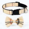 SuperBuddy Dog Collar Adjustable Dog Collar with Bowtie Pet Collar for Dog Soft Bowtie Dog Collars for Small Medium Large Pet